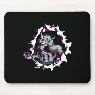 Rhino Muscles Fitness Bodybuilding Weight Lifting  Mouse Pad
