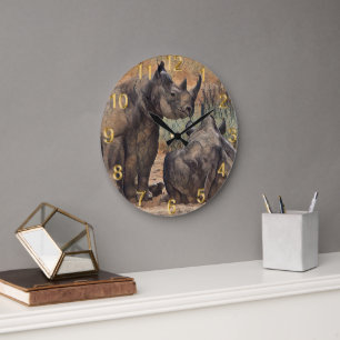Rhino Oil Paint, Large Clock