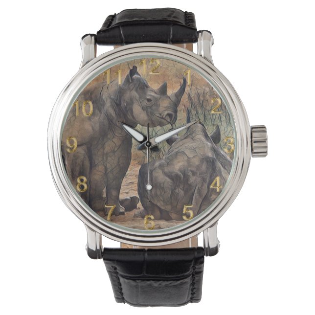 Rhino Oil Paint,  Watch (Front)