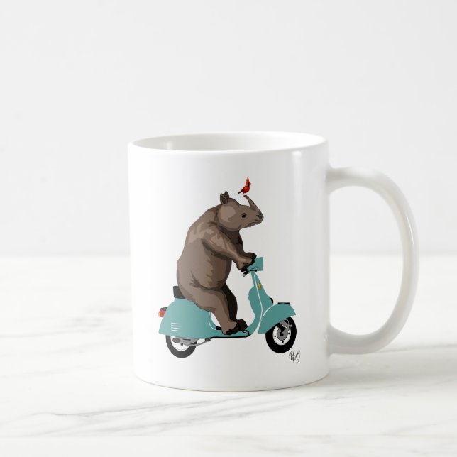 Rhino on Moped Coffee Mug (Right)