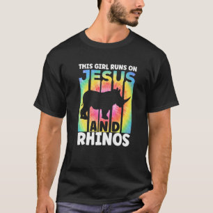 Rhino Outfit for Rhinoceros Lovers for Women Girls T-Shirt