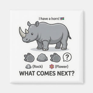 Rhino Pattern Logic Magnet