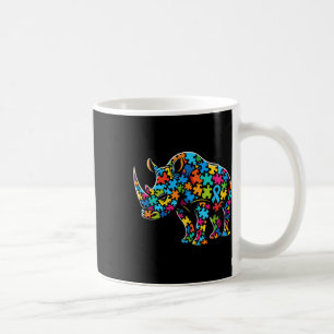 Rhino Puzzle Autism Awareness Autistic Womens Mens Coffee Mug