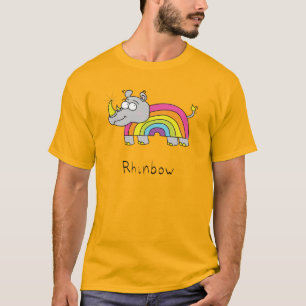 Rhino Rainbow Funny Kids T-Shirt