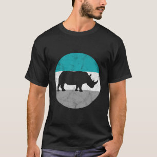 Rhino Retro Rhinoceros Gift For Men Or Boys T-Shirt