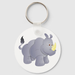 rhino rhinoceros key ring