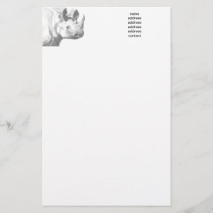 Rhino Rhinoceros Pencil Drawing sketch Stationery