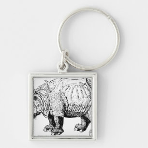 Rhino Rhinoceroses animal Africa safari nature Key Ring