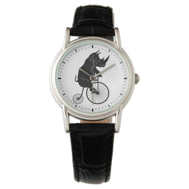 Rhino Riding a Bike Watch (Front)