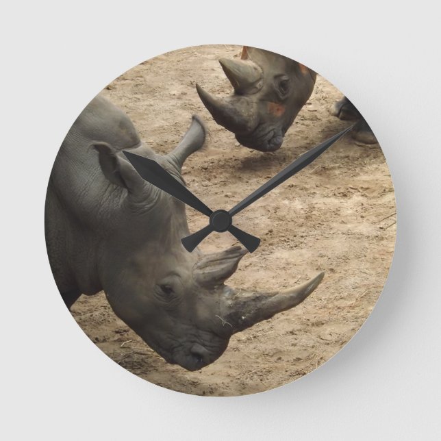 Rhino Round Clock (Front)