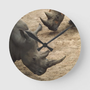 Rhino Round Clock