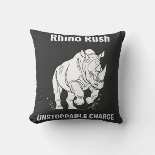 Rhino Rush Unstoppable Charge Minimalist WHITE Cushion