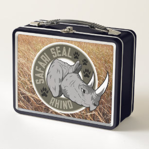 Rhino Safari Seal Wildlife Lunchbox