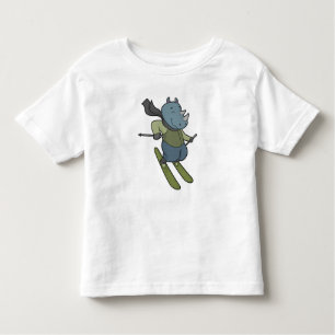 Rhino Skier Ski Toddler T-Shirt