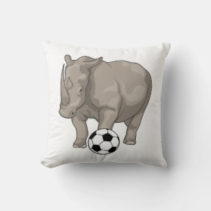 Rhino Soccer player Soccer Cushion