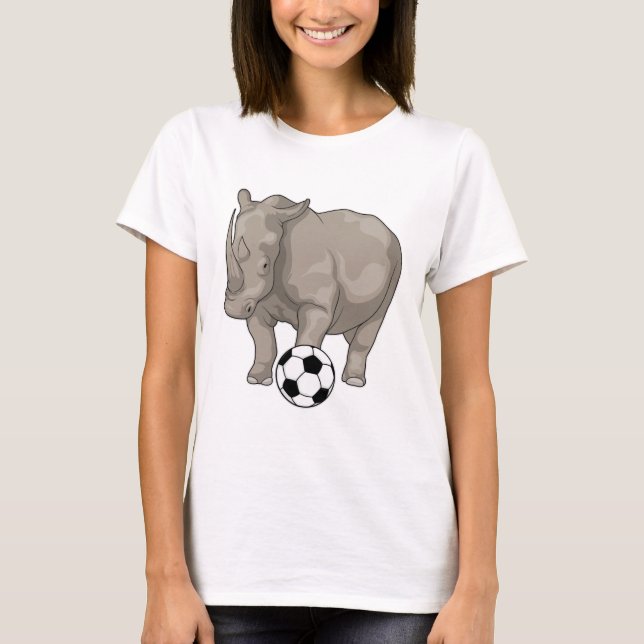 Rhino Soccer player Soccer T-Shirt (Front)