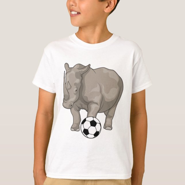 Rhino Soccer player Soccer T-Shirt (Front)