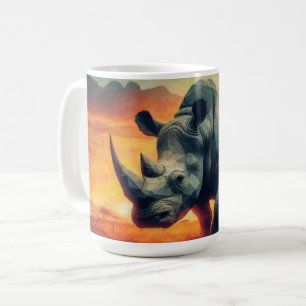 Rhino Sunset Safari Coffee Mug