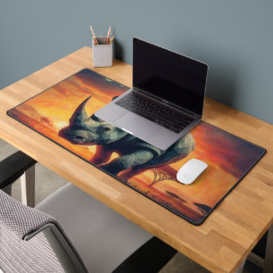 Rhino Sunset Safari Desk Mat