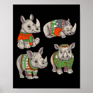 Rhino Ugly Christmas Sweater Contest  Poster