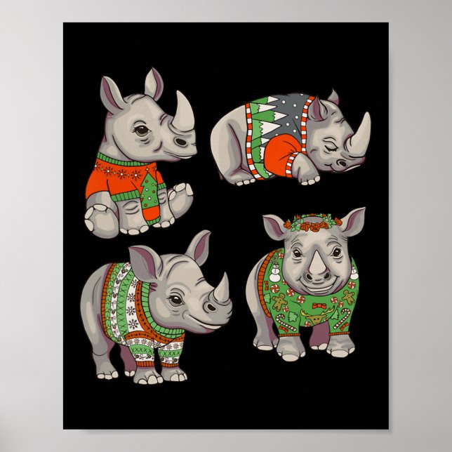 Rhino Ugly Christmas Sweater Contest  Poster (Front)