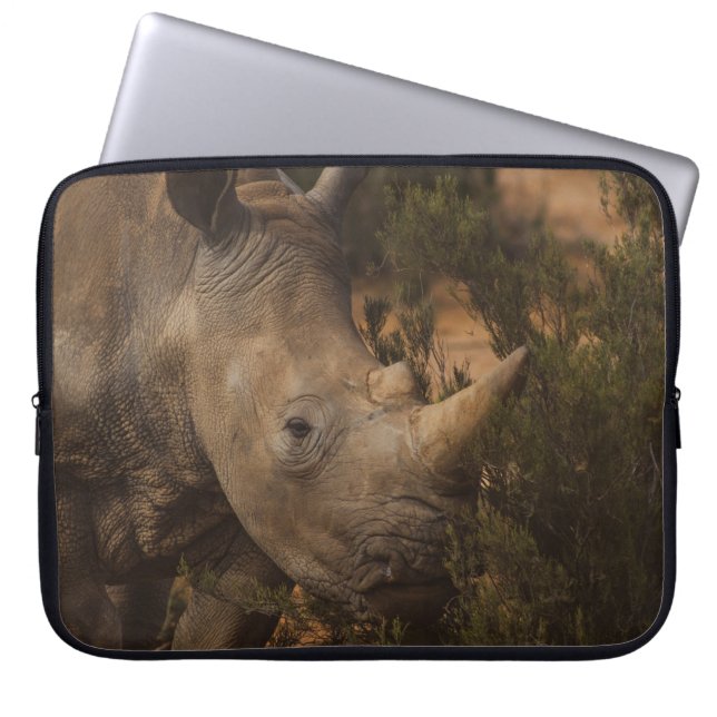 RHINO WILD ANIMALS LAPTOP SLEEVE (Front)