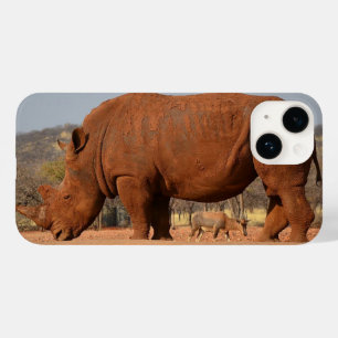 Rhino with mud on skin photo Case-Mate iPhone 14 case