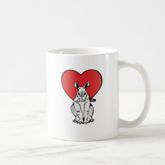 Rhino with Valentine's day heart Coffee Mug