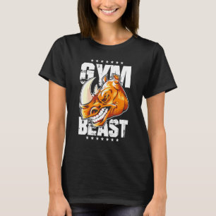 Rhino Workout Fitness Beast Bodybuilding Gym Quote T-Shirt