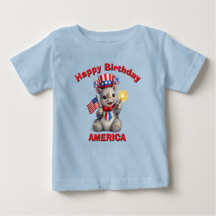 Rhinoceros (5aj) Patriotic Kid T-Shirt