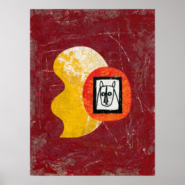 Rhinoceros Avoiding Conflict Poster Wall Art (Front)