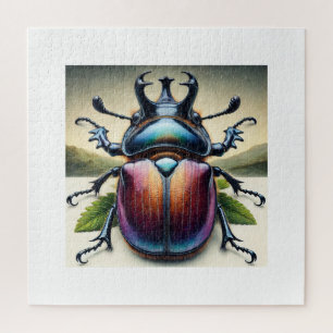 Rhinoceros Beetle 050824IREF208 - Watercolor Jigsaw Puzzle