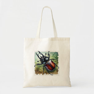 Rhinoceros Beetle 110924IREF233 - Watercolor Tote Bag
