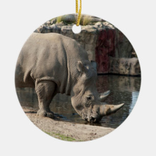 Rhinoceros Ceramic Ornament