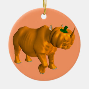 Rhinoceros Ceramic Tree Decoration