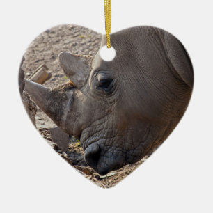 Rhinoceros Ceramic Tree Decoration