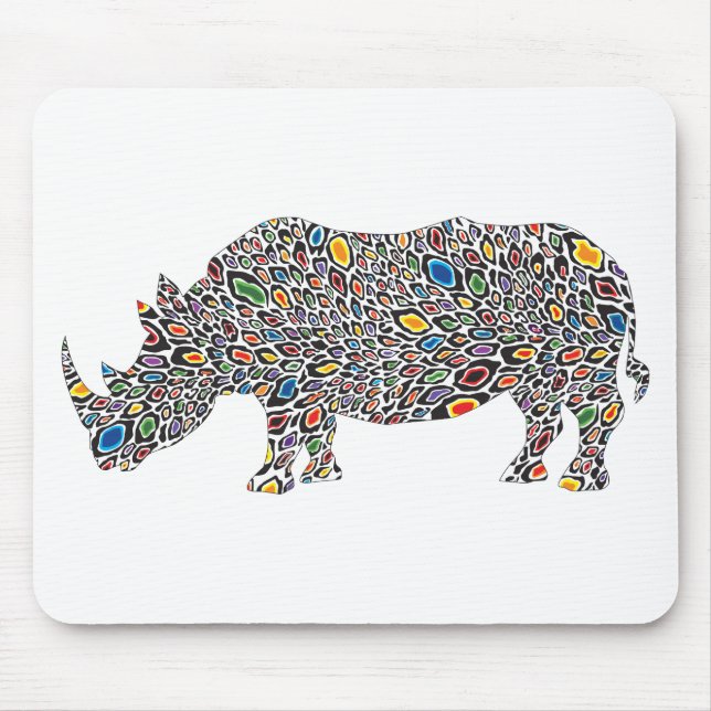 Rhinoceros-Cheetah Mouse Pad (Front)