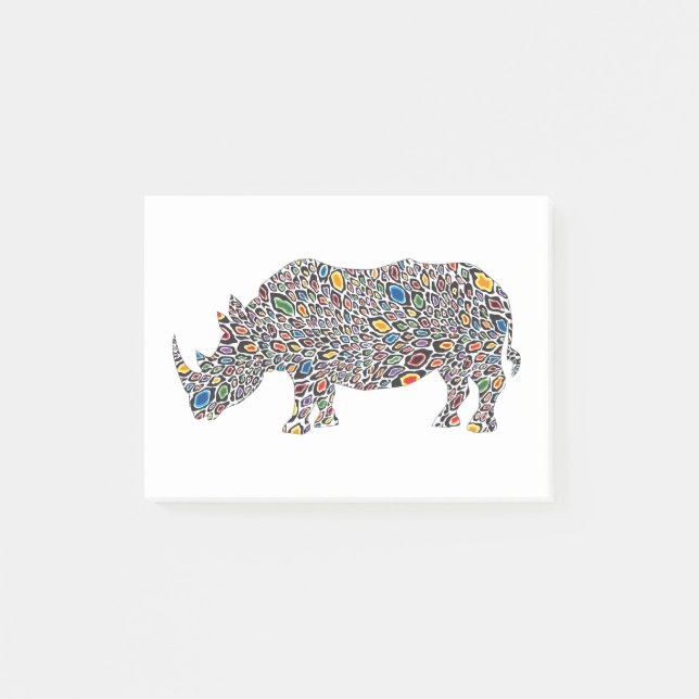 Rhinoceros-Cheetah Post-it Notes (Front)