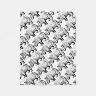 rhinoceros fleece blanket
