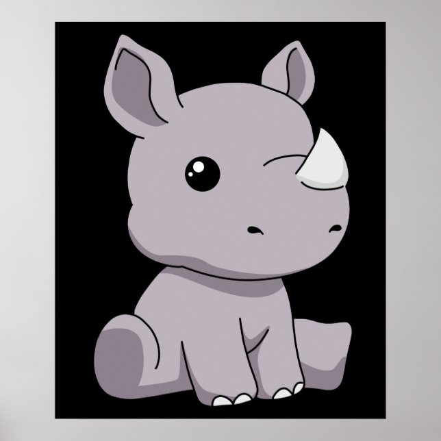 Rhinoceros Gifts Kids Rhino Gifts Rhinoceros Poster (Front)