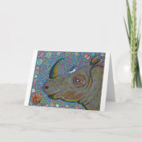 Rhinoceros Greeting Card