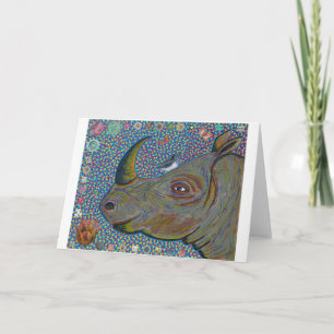 Rhinoceros Greeting Card