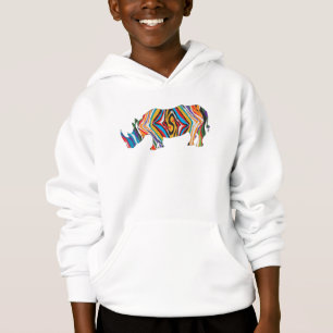 Rhinoceros in a Psychedelic Pattern