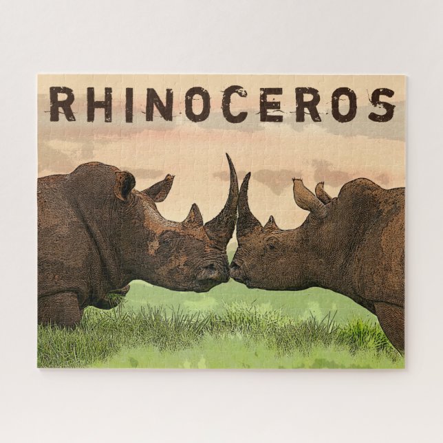 rhinoceros  jigsaw puzzle (Horizontal)