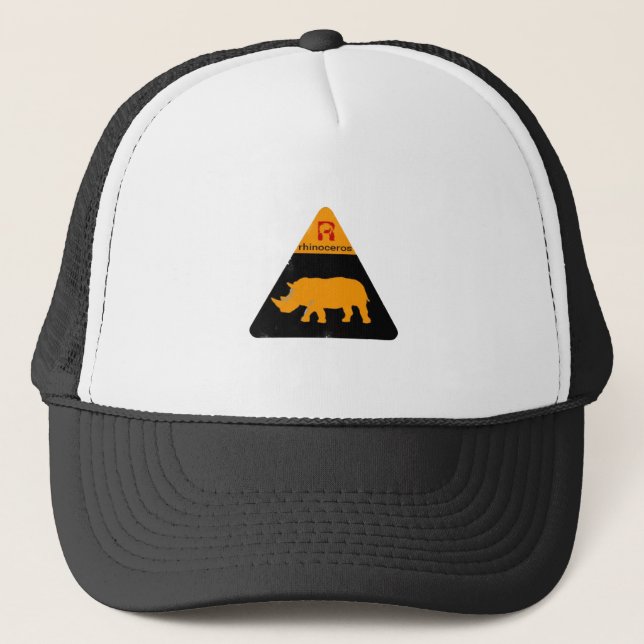 rhinoceros label trucker hat (Front)