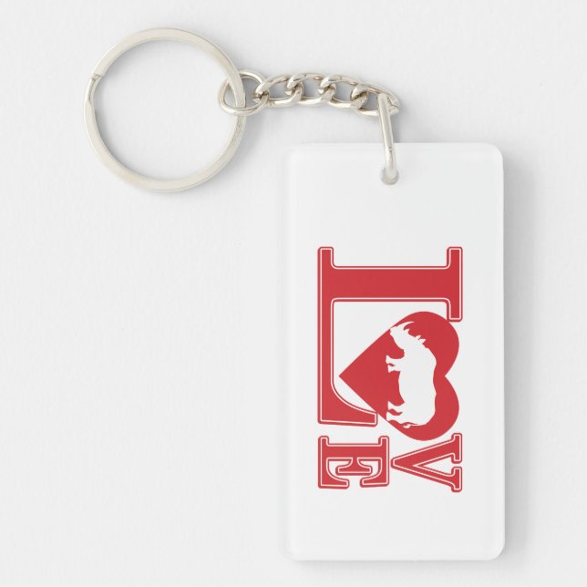 Rhinoceros Love Key Ring (Front)