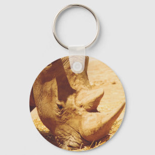 Rhinoceros Love Key Ring