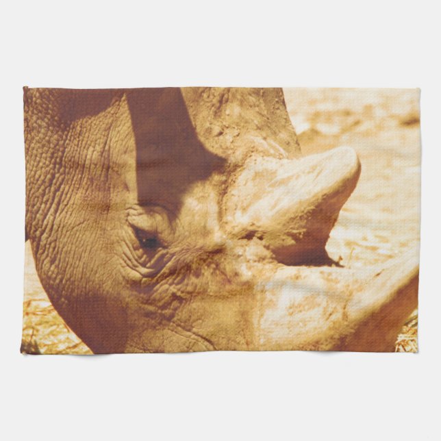 Rhinoceros Love Tea Towel (Horizontal)