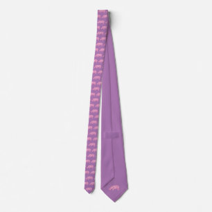 Rhinoceros made of little pink hearts tie