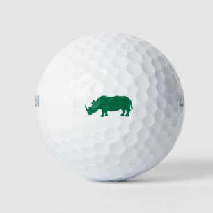 Rhinoceros made of Shamrocks Golf Balls